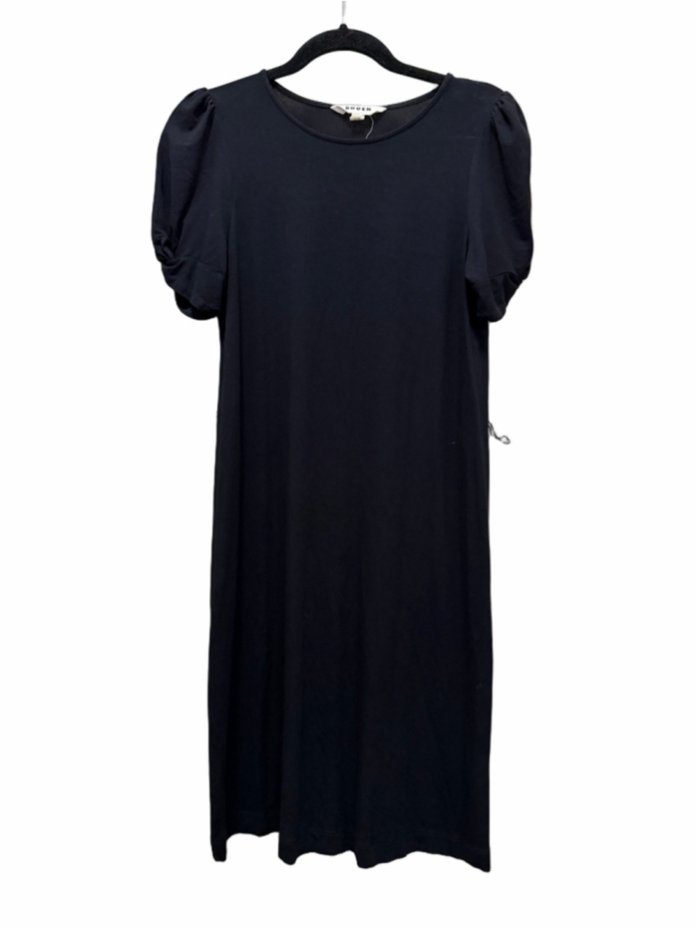 Boden Women's Black Puff Sleeve Midi Dress Size US 6R UK 10R